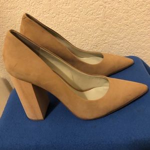 1. State Heels.   TAN 4.5” solid heel. Size 10.